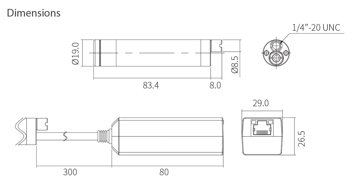 iShot® Imaging IP POE HD Miniature 1080P bullet camera